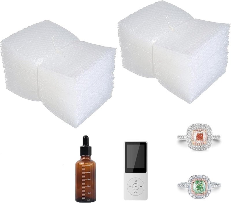 XHMAXE 100Pcs Bubble Pouche Wrap, 8”x10” Bubble Bags for Shopping, Double Wall Bubble Cushioning Wrap Bags for Mailing Packing, Moving and Storage Fragile China Dishes Electronic Item - Image 1